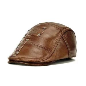 Casquette Plate Cuir Homme​ | Wigan