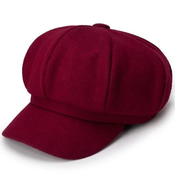 Casquette Detroit | Laine Rouge Bordeaux