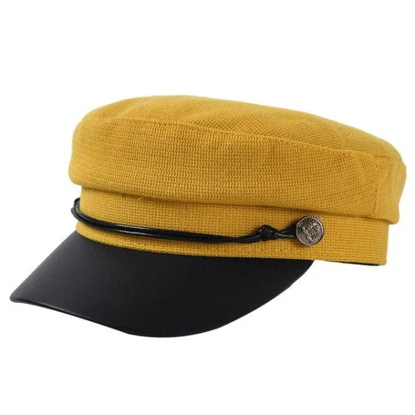 Casquette jaune moutarde