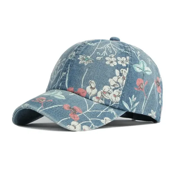Casquette Femme Jean à Motif Floral
