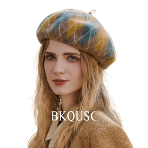 Béret en Cachemire | à Carreaux