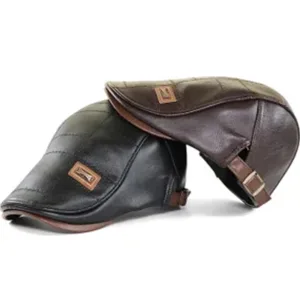 casquette plate cuir homme​ | Pu Baker