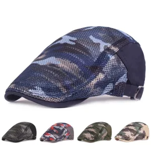 Casquette Plate Homme​ | Camouflage à Mailles Respirante