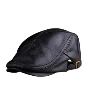 Casquette Noire Cuir | Kalispell
