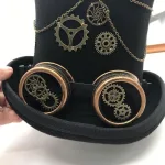 chapeau haut de forme en cuir steampunk
