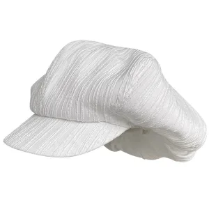 Casquette Gavroche Femme Hiver Souple - 100% Polyester, Taille Unique Élastique, Blanc
