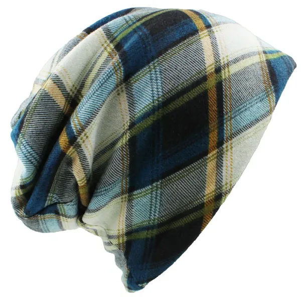 Bonnet À Carreaux | Bleu Tendance Actuelle