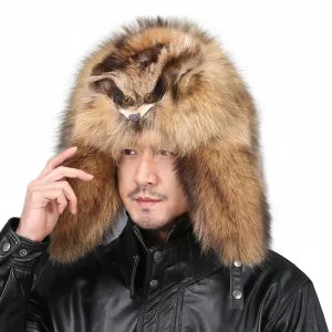 Chapka Homme Fourrure Véritable | Tête De Raton Laveur