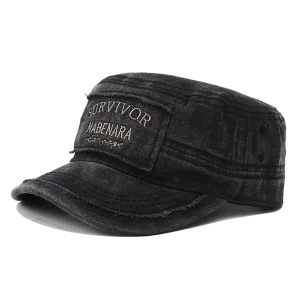 Casquette Militaire Noire | Délavée Survivor
